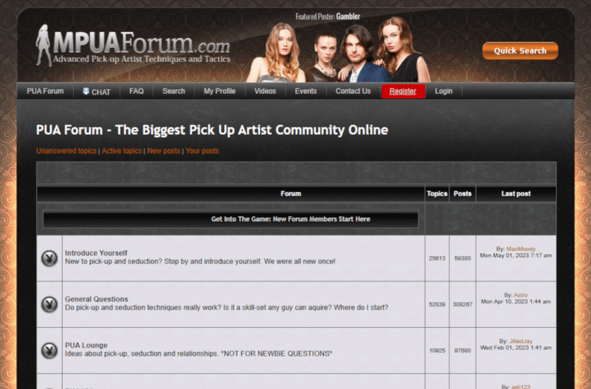  Pickup Artist Forums Are Now Officially Dead